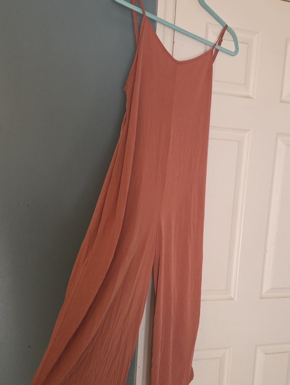 Mystree Cami Baggy Terracotta Wide-Leg Jumpsuit Size Small NWT Modal Blend Flowy